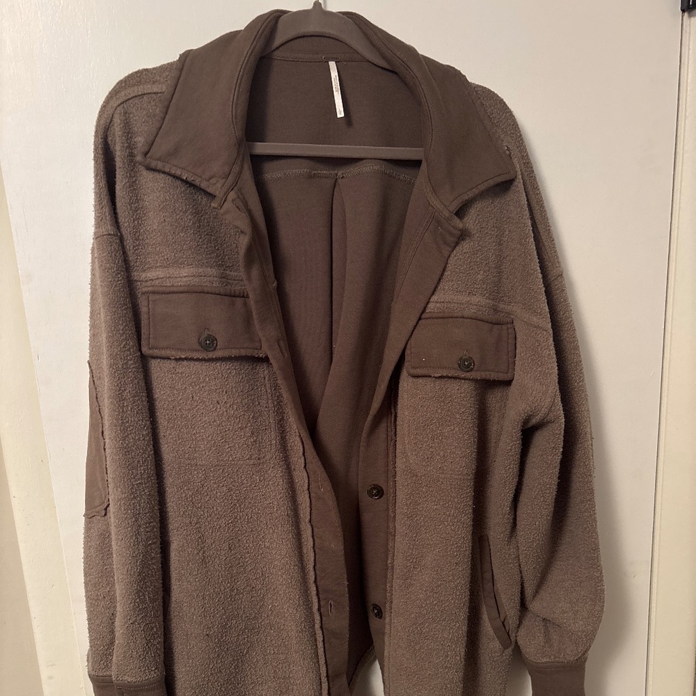 Free People oversized button up